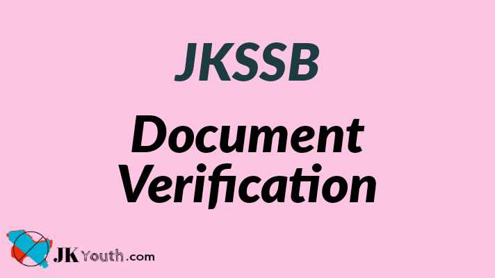 jkssb document verification