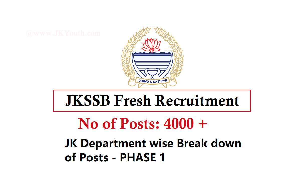 JKSSB Fresh Recruitment