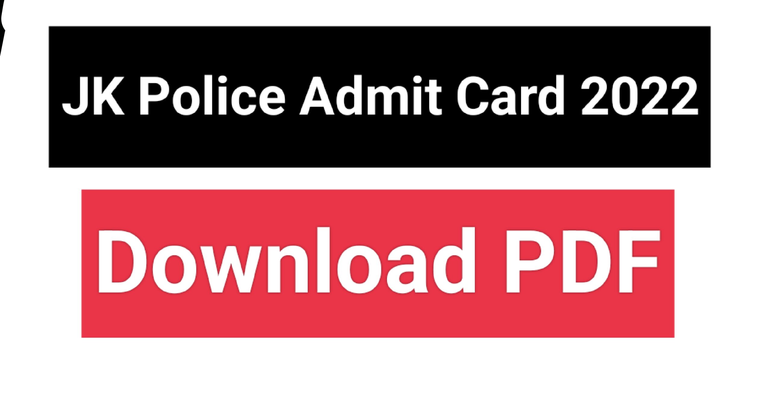 JKPolice Admit card 2022