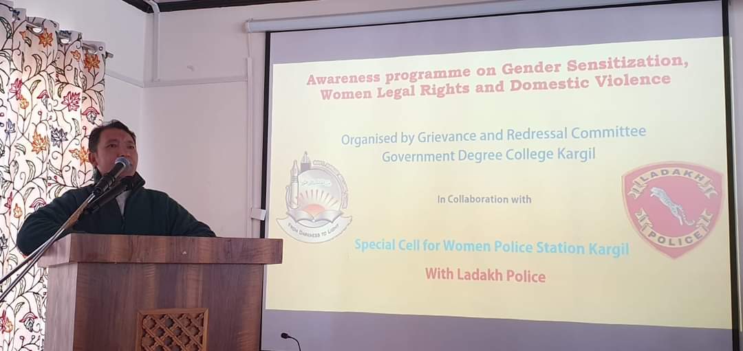 GDC Kargil organises awareness program on gender sensitization, women egal rights, domestic violence