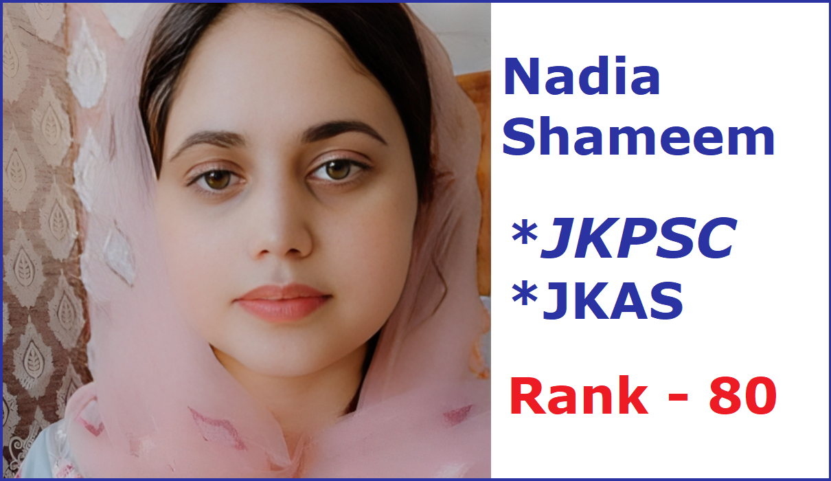 Nadia Shameem JKPSC KAS Topper 2023