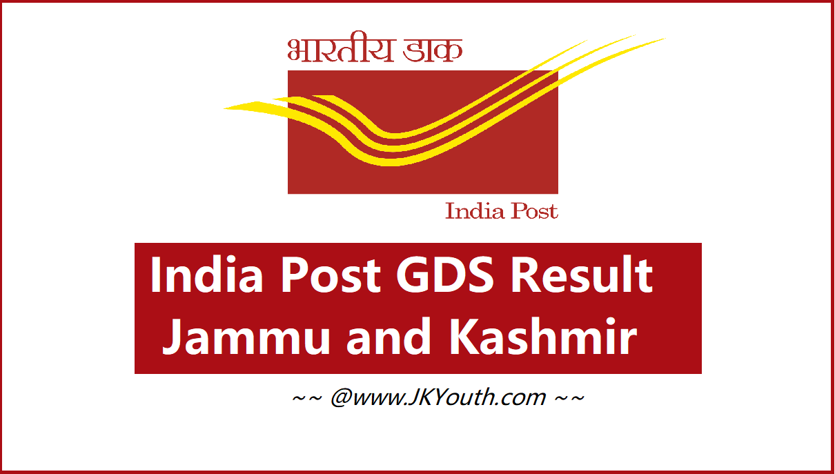 India Post GDS Result Jammu and Kashmir