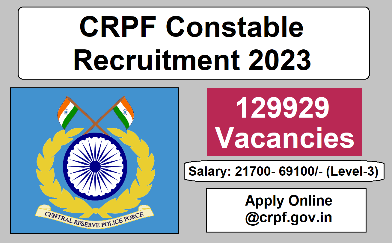 CRPF Constable recruitment 2023
