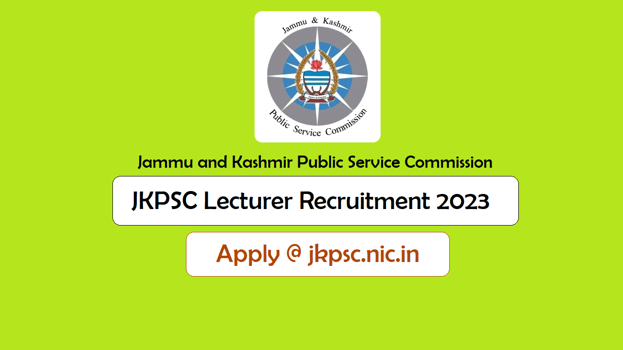 JKPSC Lecturer Recruitment 2023
