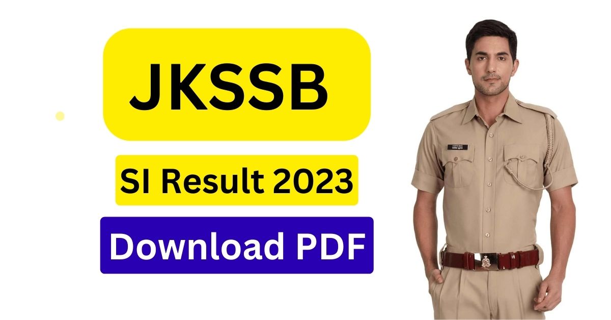 JKSSB SI Result 2023 PDF