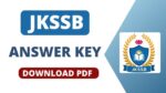 JKSSB Answer Key 2024